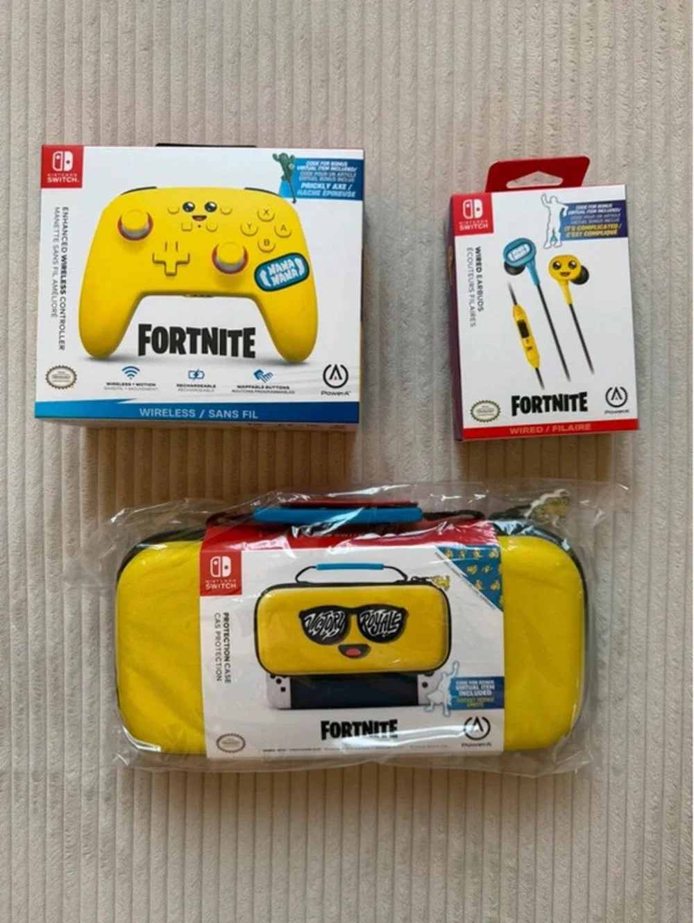 Nintendo Switch Fortnite PowerA Peely Pack Accessories Bundle